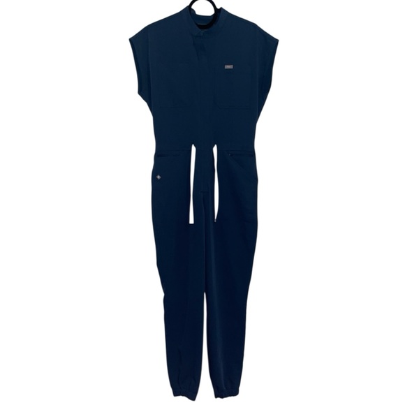 Figs Deep Blue Utility Jumpsuit - Picture 2 of 5